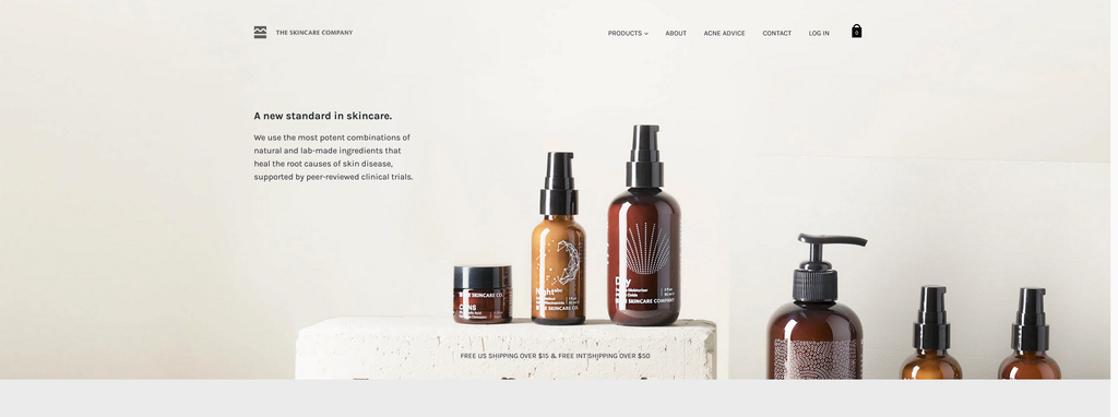 Website Design & Creation for skincare company website URL 5