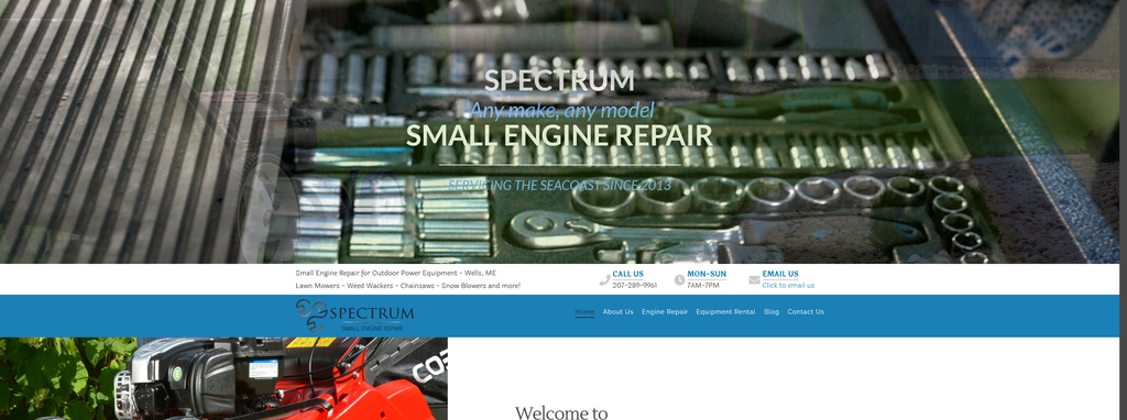 Website Design & Creation for small engine repair website URL 5