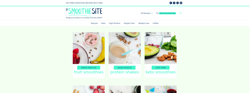 Website Design & Creation for smoothie website URL 4