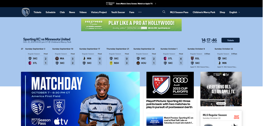 Website Design & Creation for soccer club website URL 1