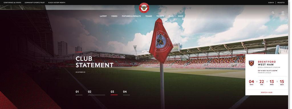 Website Design & Creation for soccer club website URL 2
