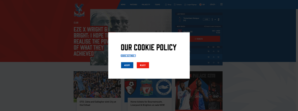 Website Design & Creation for soccer club website URL 3