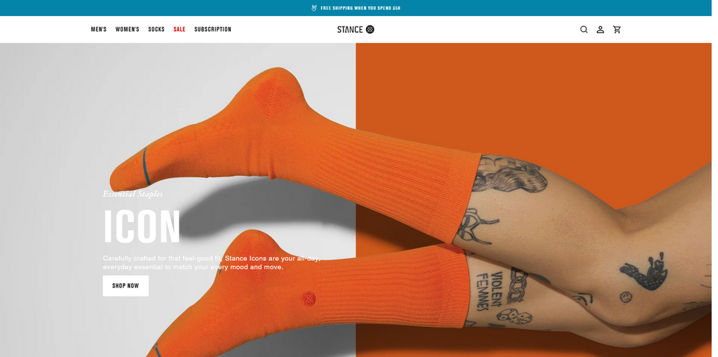 Website Design & Creation for sock shop website URL 1