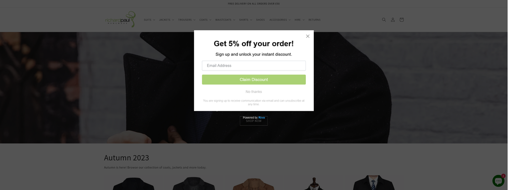 Website Design & Creation for specialty suit store website URL 4