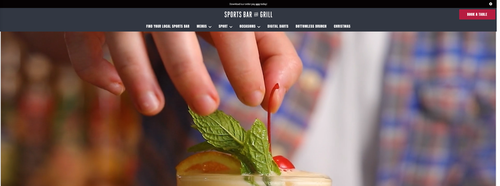 Website Design & Creation for sports bar website URL 1