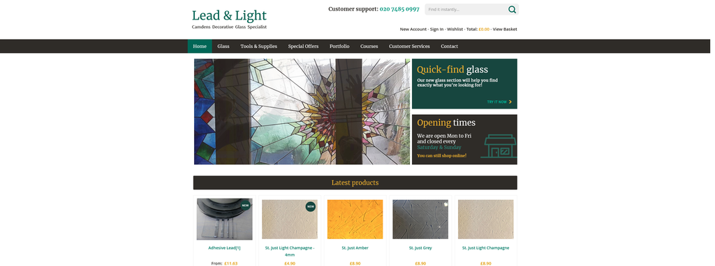 Website Design & Creation for stained glass website URL 5