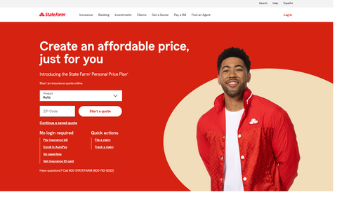 Website Design & Creation for state farm website URL 1