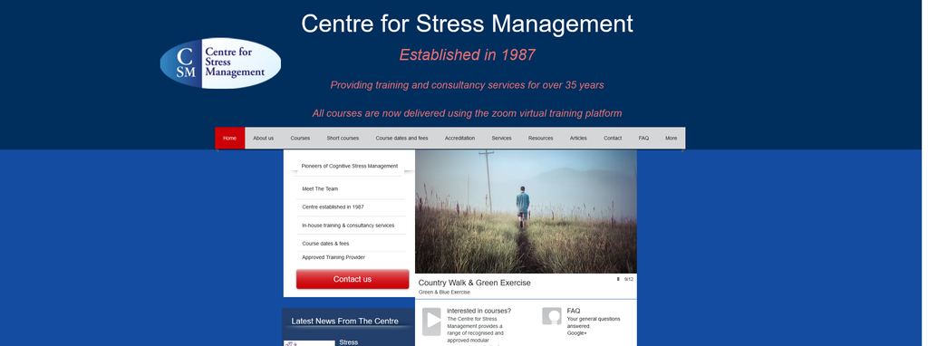 Website Design & Creation for stress management training website URL 2