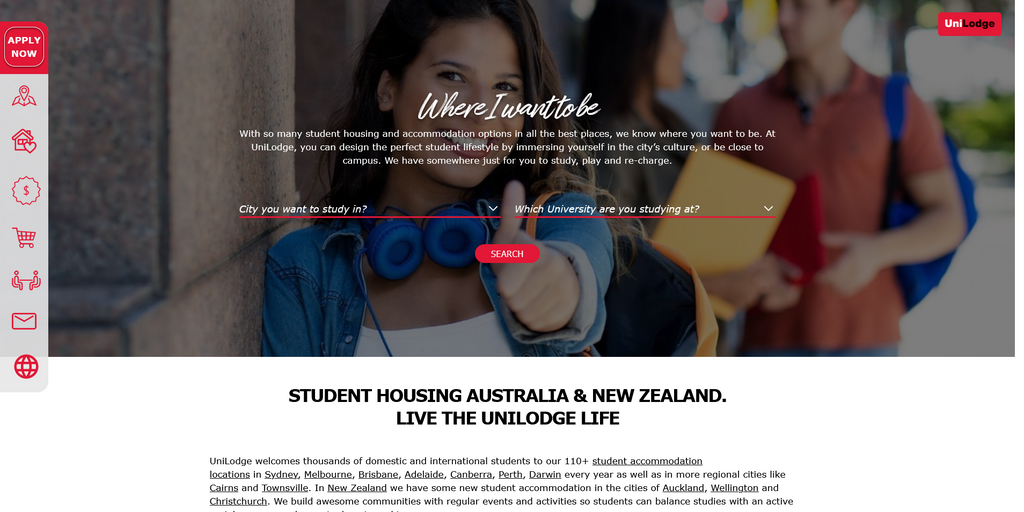 Website Design & Creation for student accomodation website URL 5