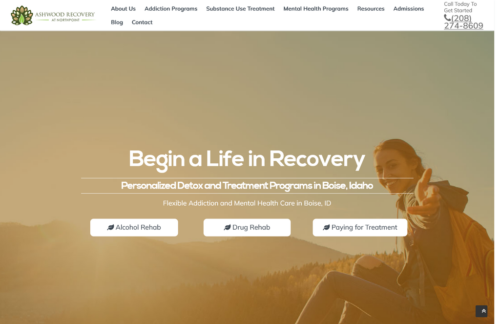 Website Design & Creation for substance addiction center website URL 1