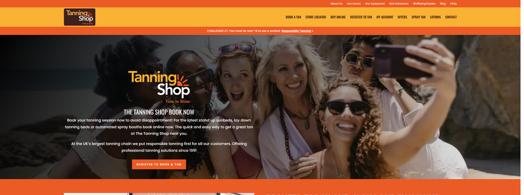Website Design & Creation for tanning salon website URL 3