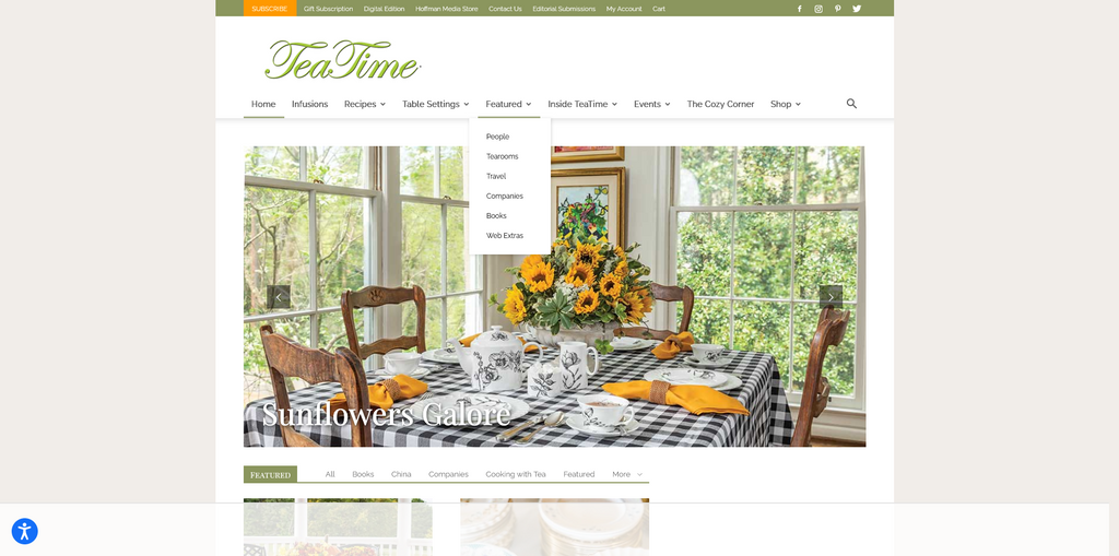 Website Design & Creation for tea room website URL 1