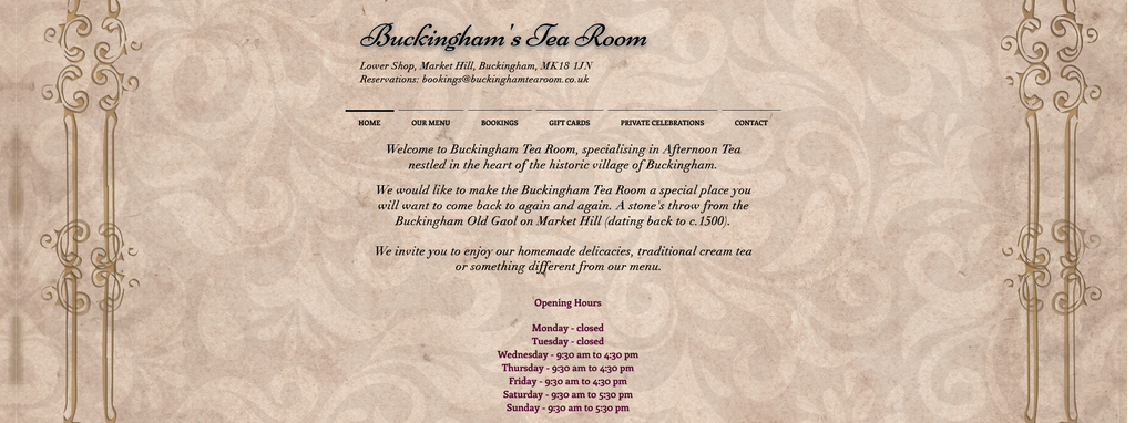 Website Design & Creation for tea room website URL 3