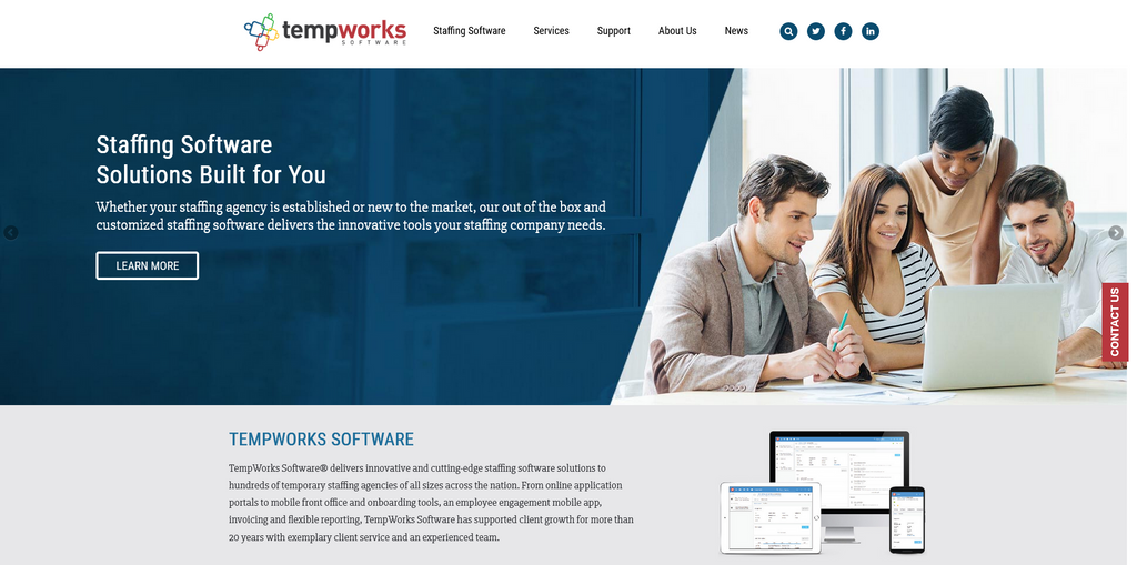 Website Design & Creation for temp agency website URL 1