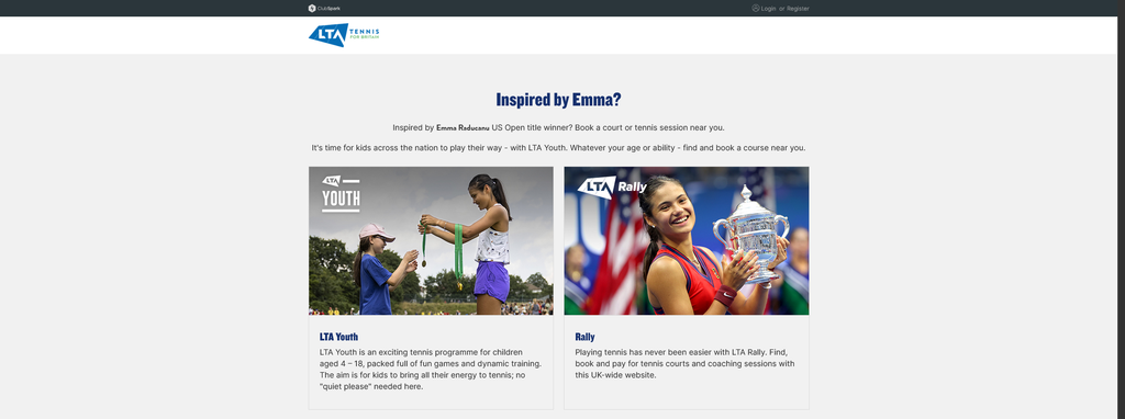 Website Design & Creation for tennis facility website URL 4