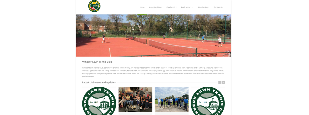 Website Design & Creation for tennis facility website URL 5