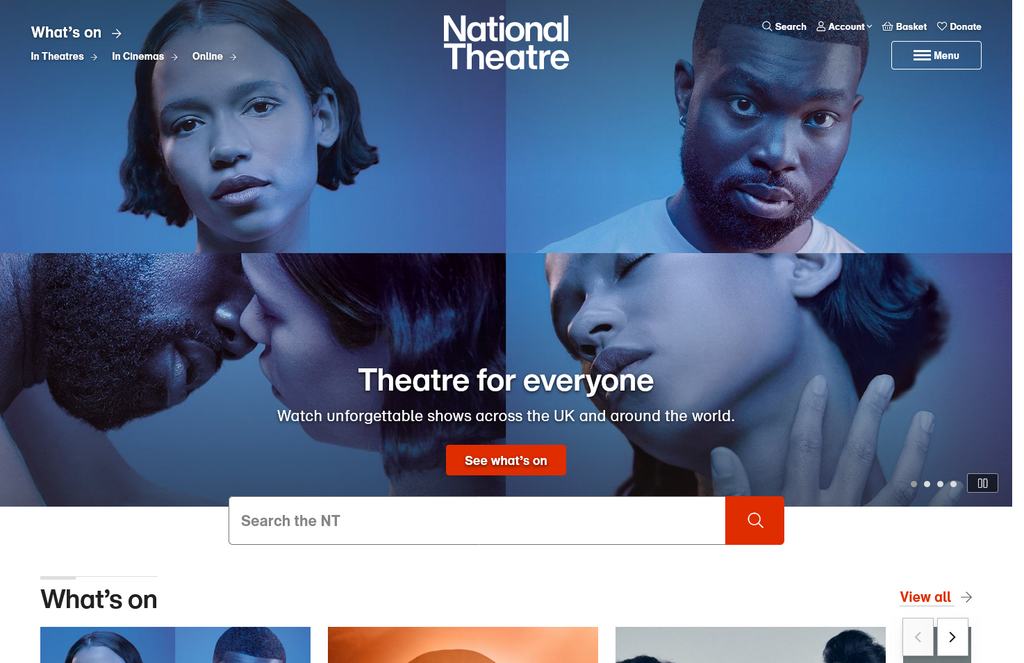 Website Design & Creation for theatre company website URL 3