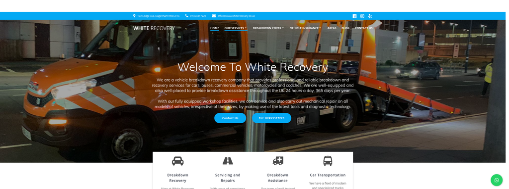 Website Design & Creation for towing company website URL 1