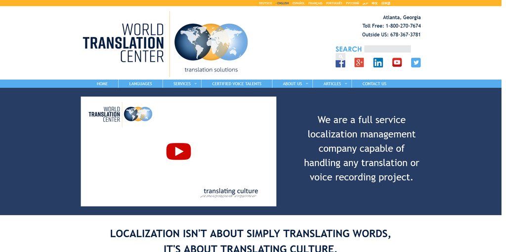 Website Design & Creation for translation agency website URL 3