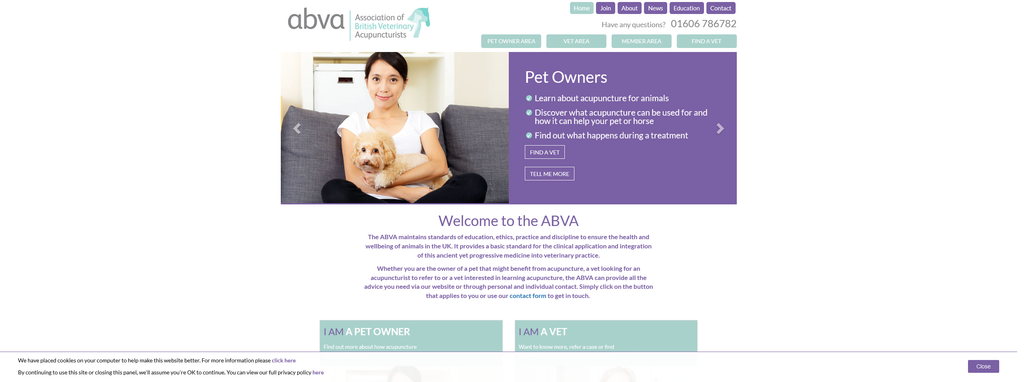 Website Design & Creation for veterinary acupuncture website URL 2