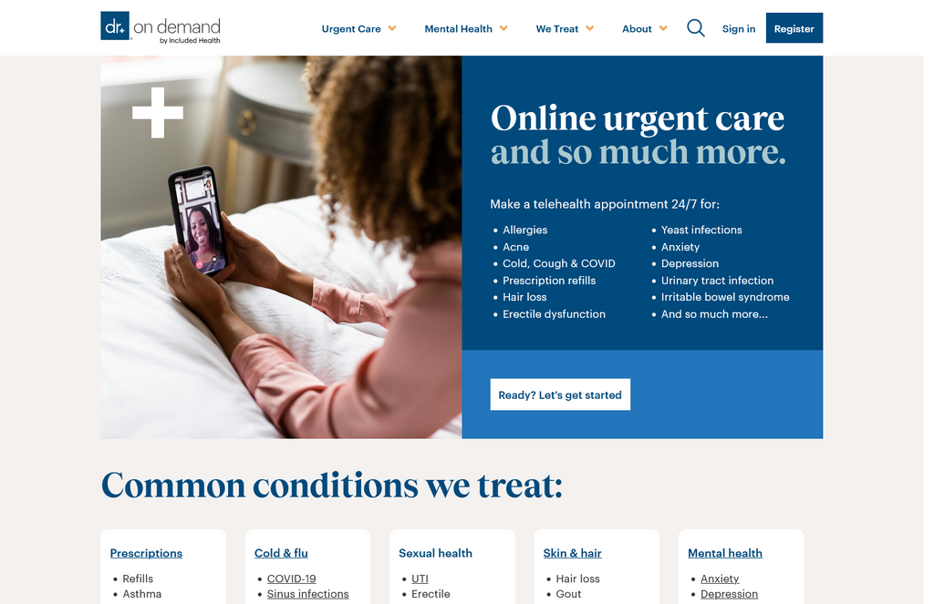 Website Design & Creation for virtual doctor service website URL 1