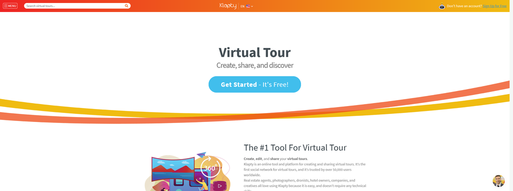 Website Design & Creation for virtual tour website URL 2