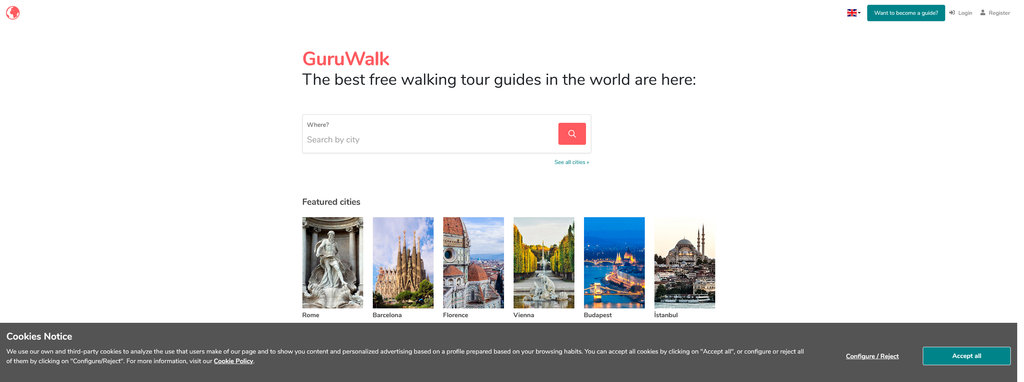 Website Design & Creation for walking tour website URL 4