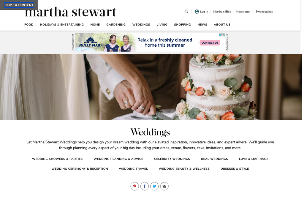 Website Design & Creation for wedding planning website URL 1