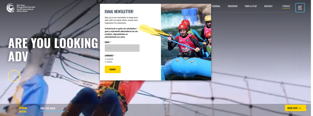 Website Design & Creation for whitewater rafting website URL 5
