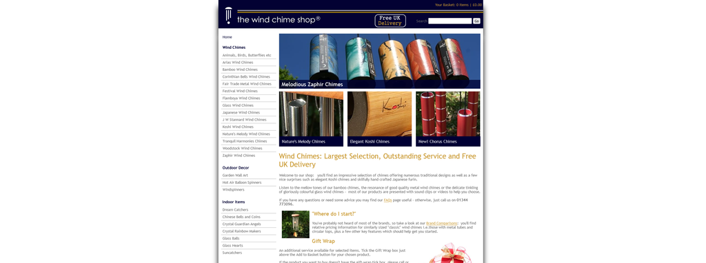 Website Design & Creation for wind chime website URL 2