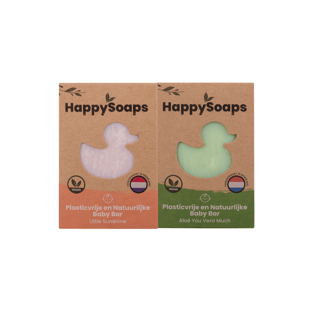 Bundel met 2 Baby & Kids Shampoo en Body Wash Bars - HappySoaps NL product image