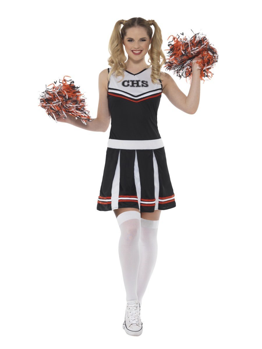 Cheerleader Costume, Black | Smiffys - Smiffy's Inc