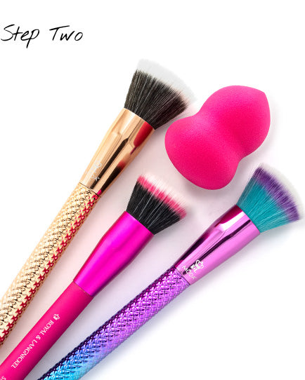 Blended Contour - M26, BMD-185, BMX-141, BMD-P802, and M06 Professional Makeup Brushes