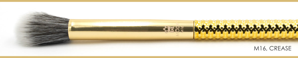 The Gold Standard! M16 Falsie Fan- MŌDA® Metallics Professional Makeup Brushes