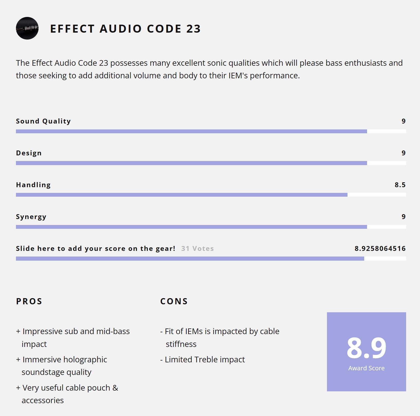 Effect Audio Code23