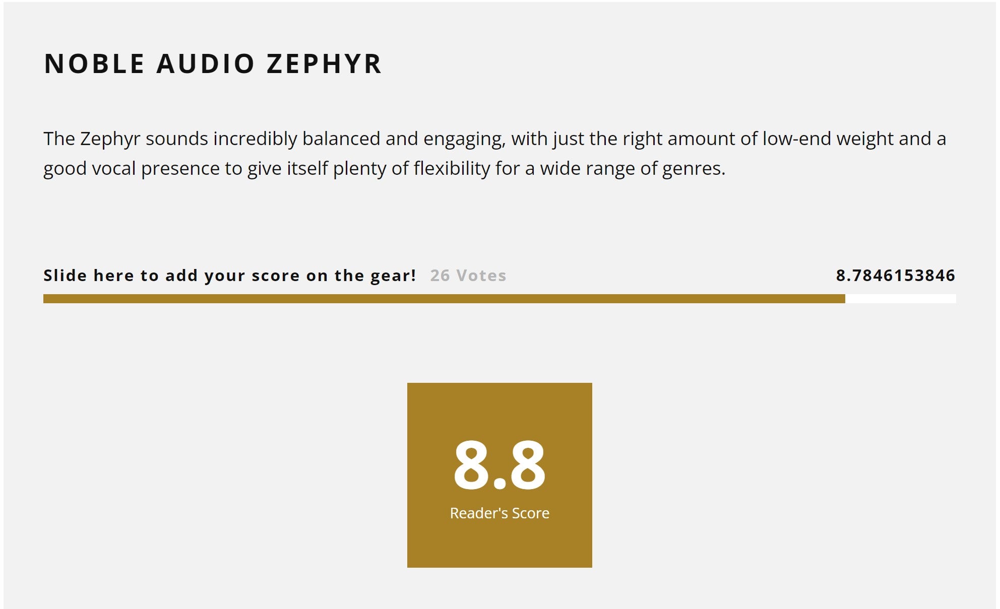 Noble Audio Zephyr