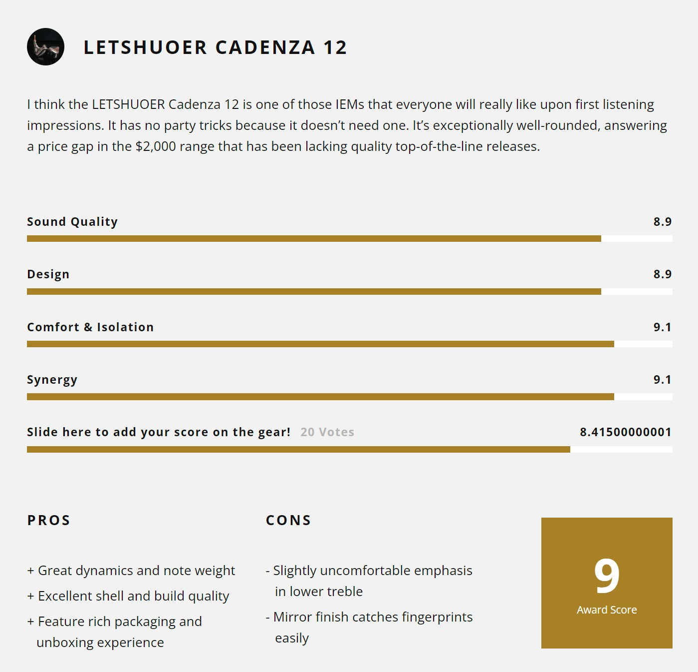 Letshuoer Cadenza 12