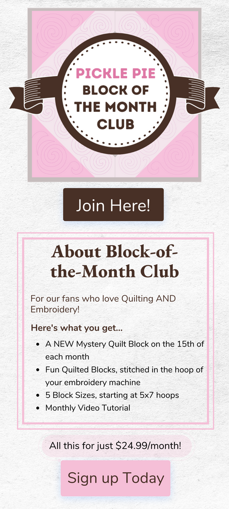 Embroidery Block of the Month Club