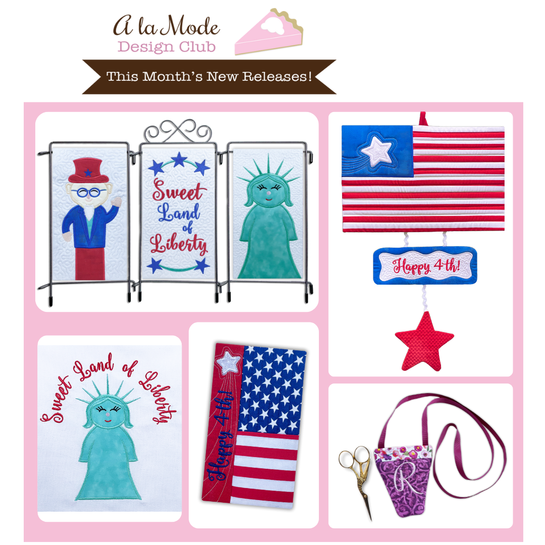 June A la Mode Club Machine Embroidery Designs