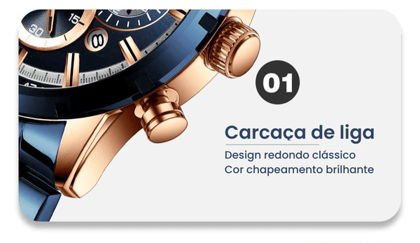 Relógio esportivo com design de Luxo