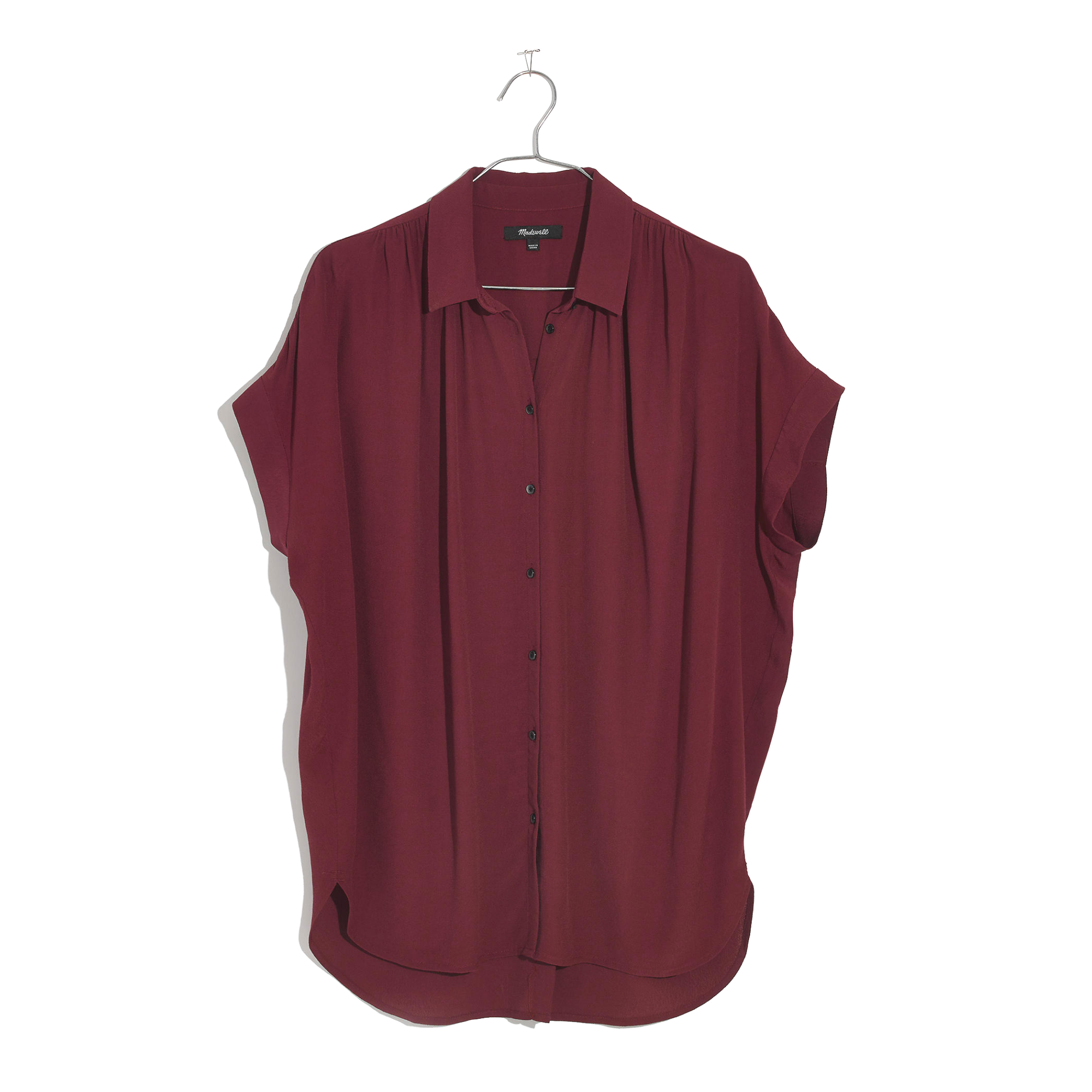 Madewell Central Drapey Shirt in Dusty Burgundy