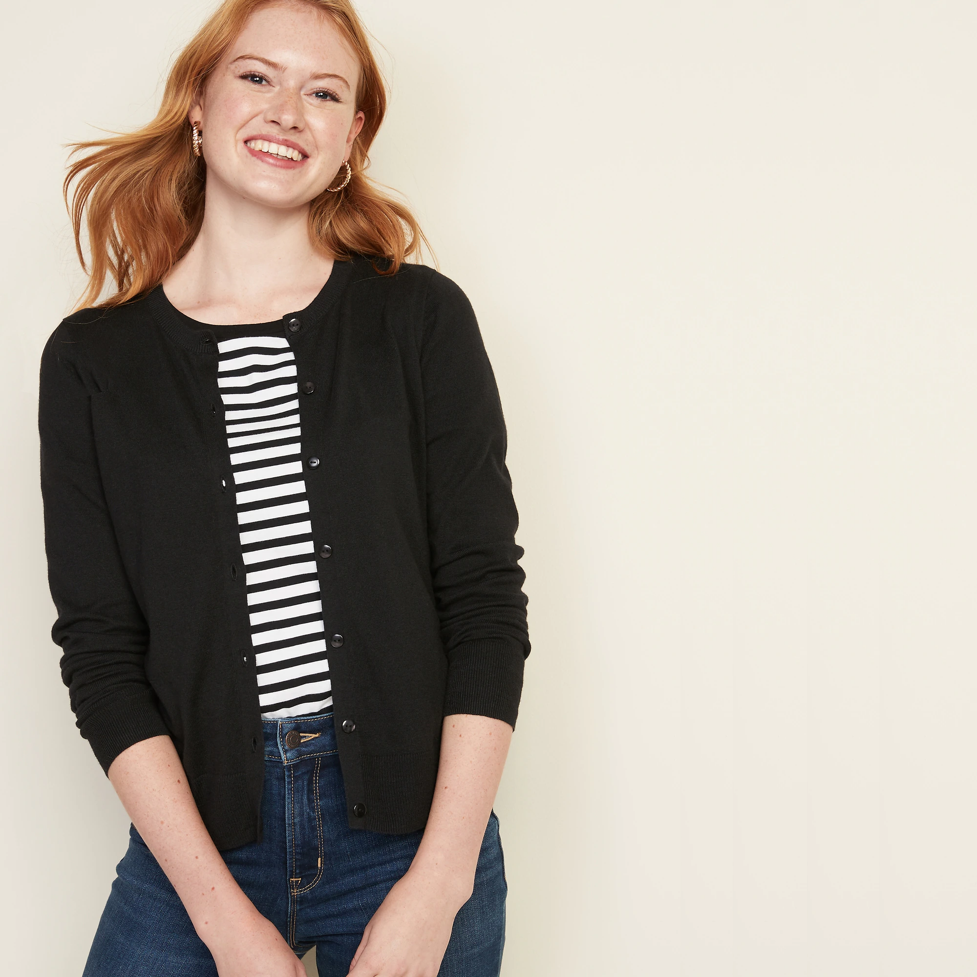 old navy black cardigan