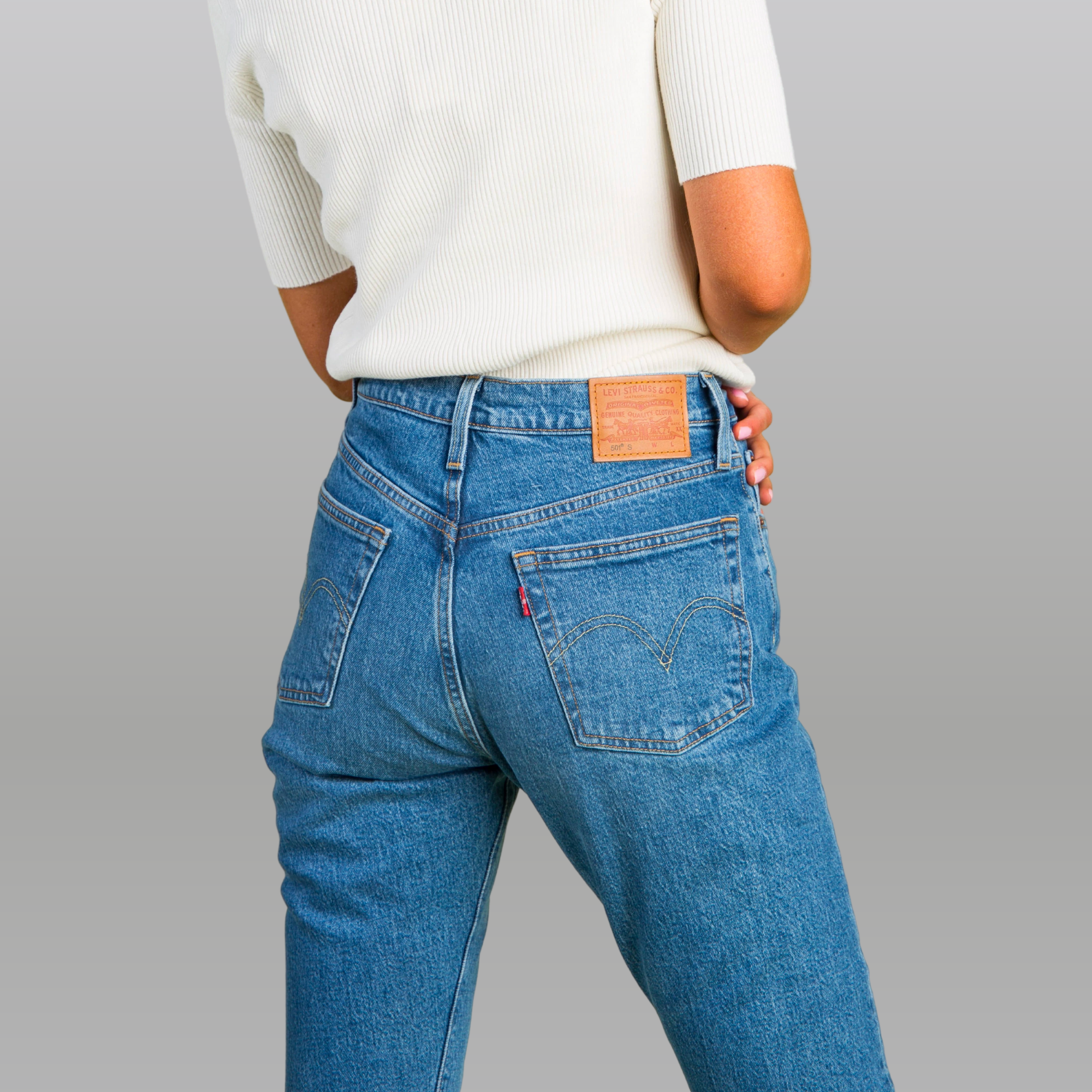Levi's Premium 501 Stretch Skinny Women's Jeans in Jive Ship Medium Wa –  Farewell Exchange