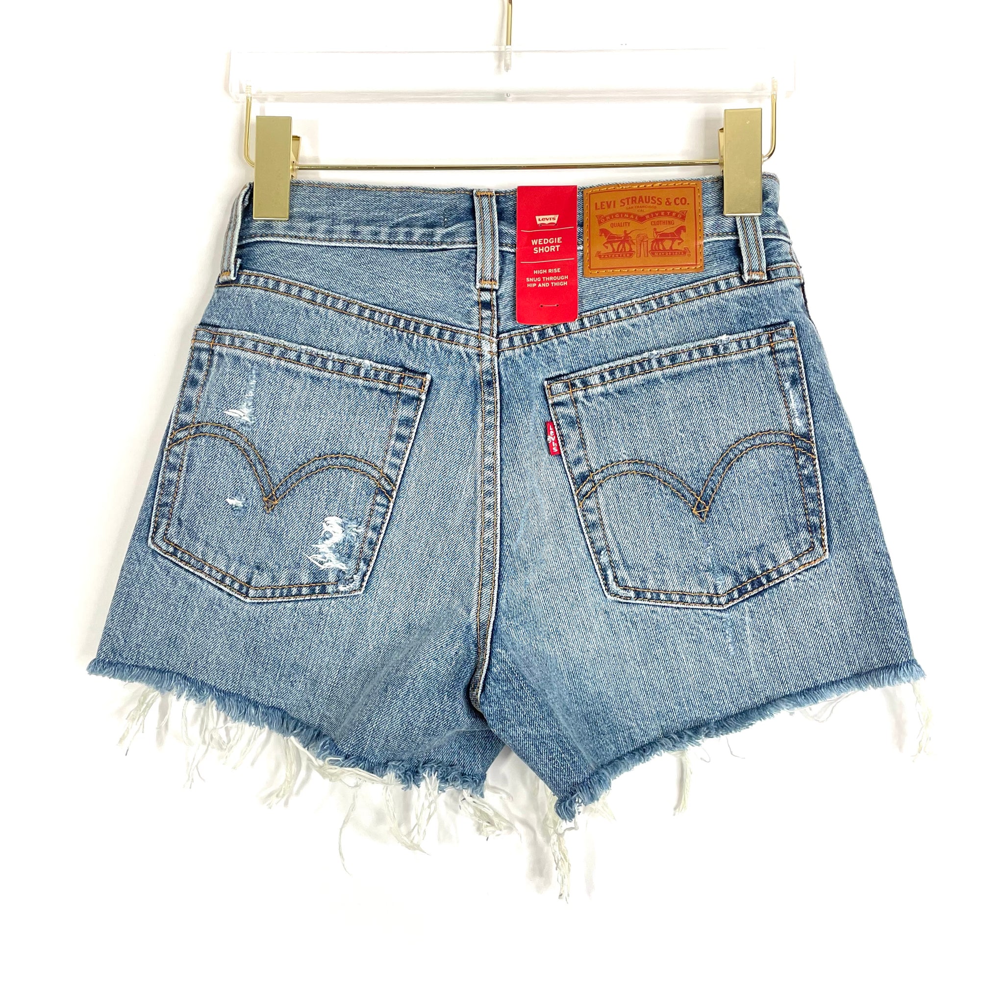 Levi's Premium Wedgie Jean Shorts in Blue Your Mind – Farewell Exchange