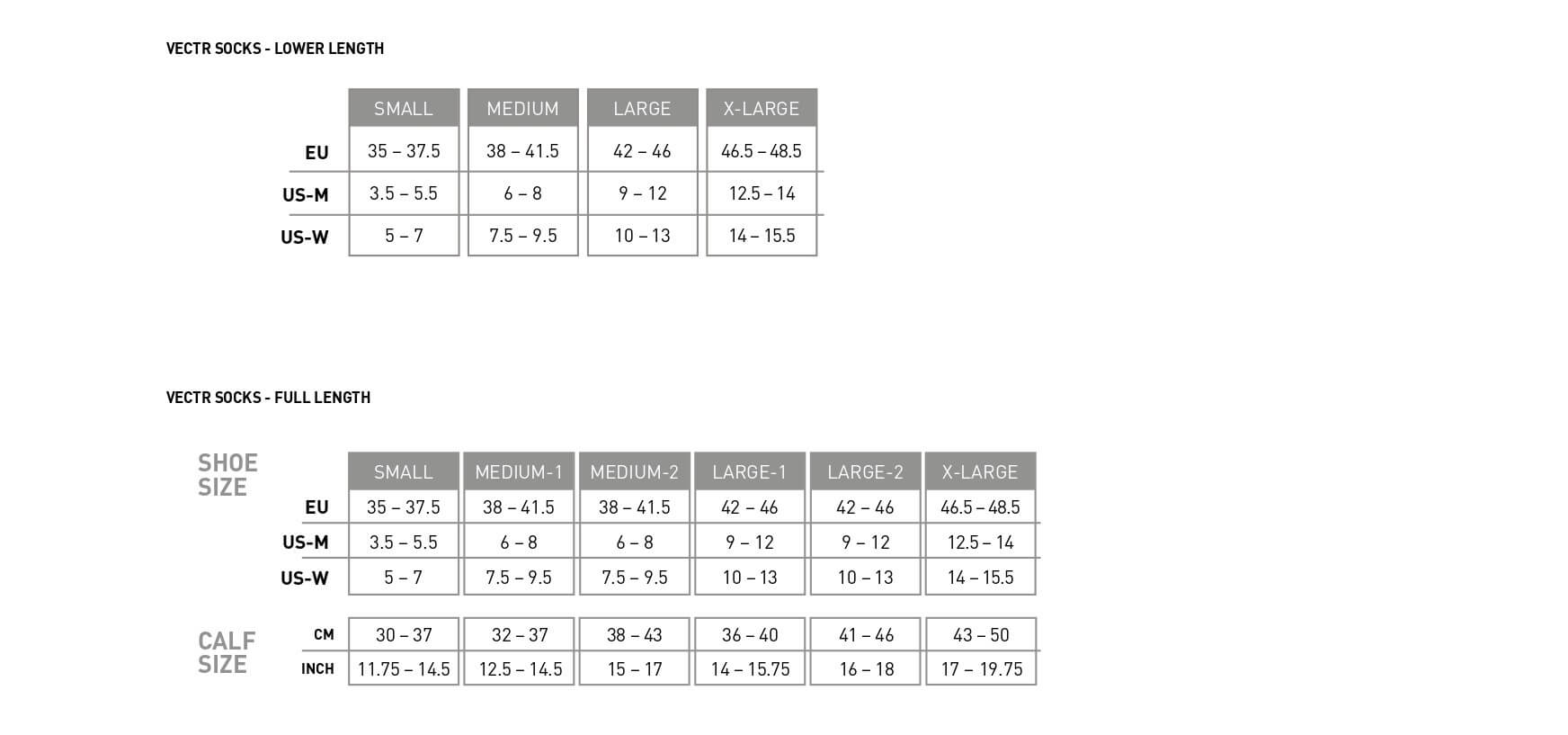 Size Chart – 2XU