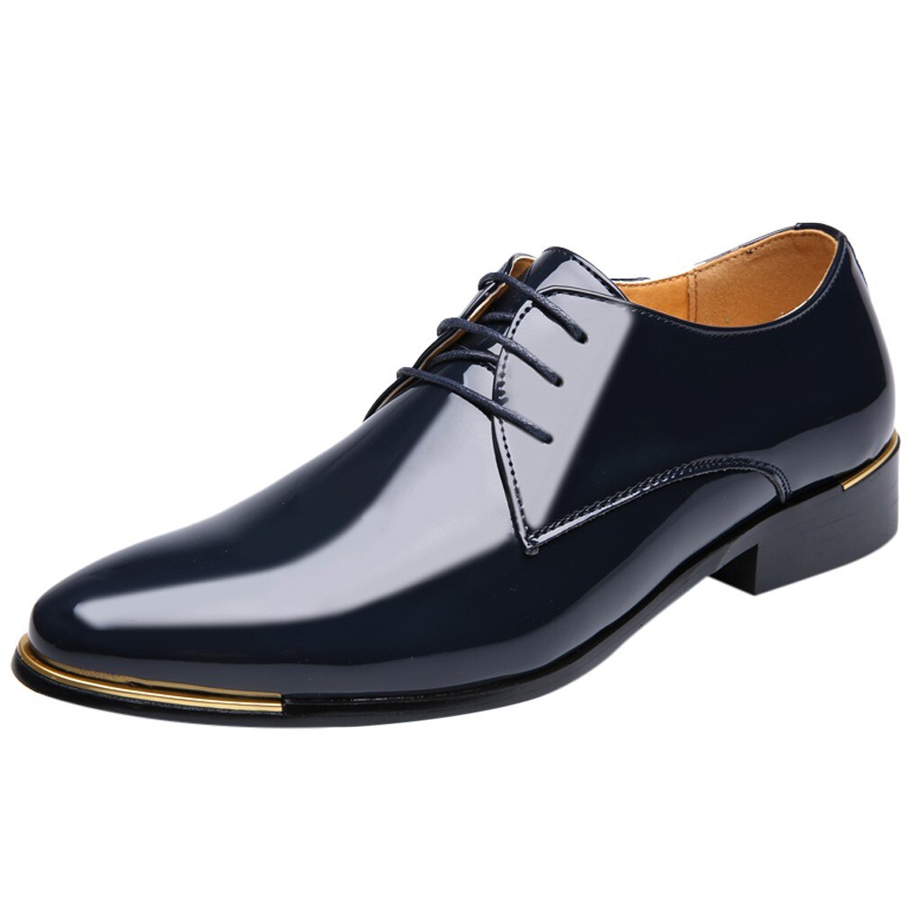 Mens Pointed Toe Vintage English Leather Shoes – Giovanco.com