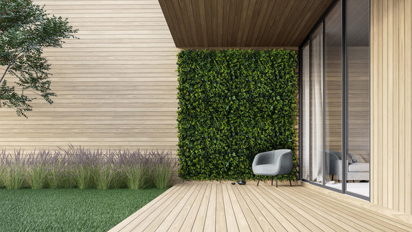 mur végétal extérieur artificiel - green upp imitation lierre