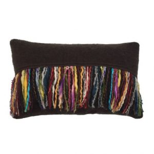 Bohemian Kussen Mohair bruin 50x30 cm