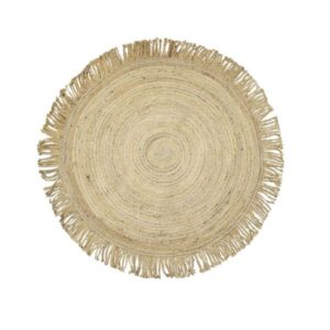 Vloerkleed Jute Franjes rond 120x120cm