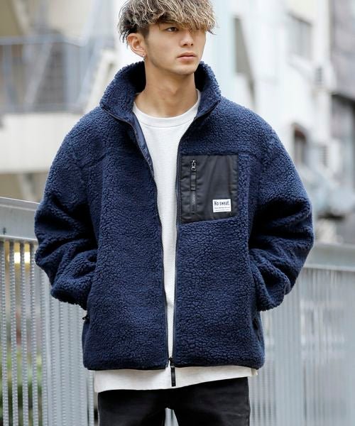 22AW FLEECE NO COLLAR JACKET フリースブルゾン. 応談送料無料